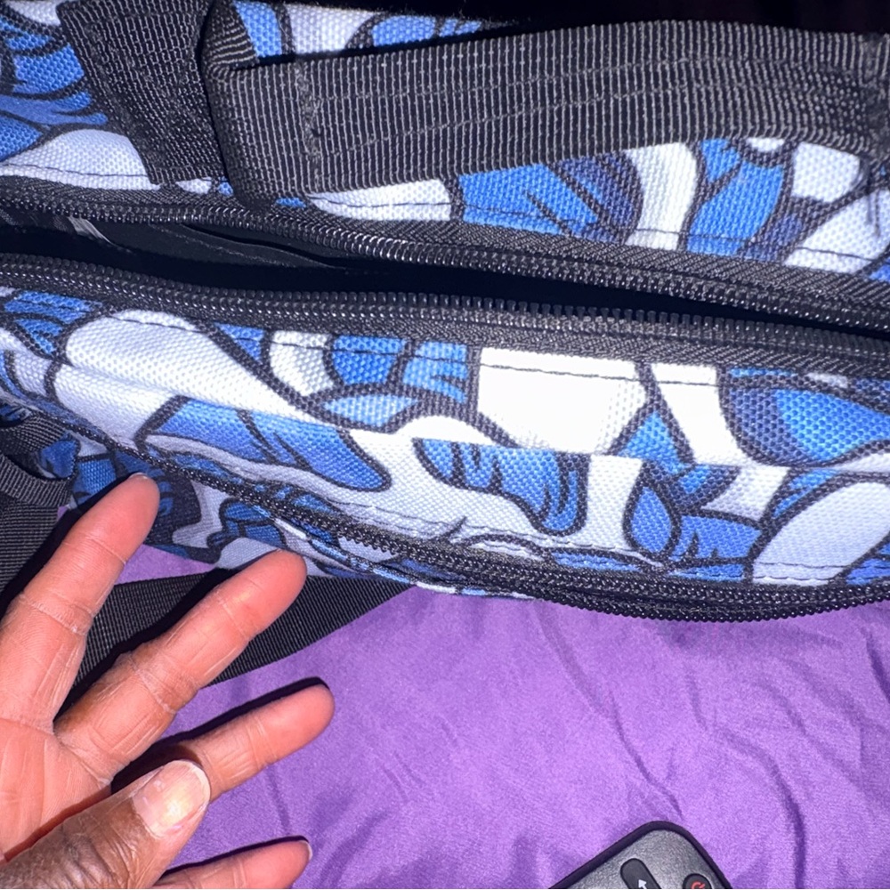 The Hundreds Baxter Blue & White Camouflage Belt Bag - Picture 3 of 9